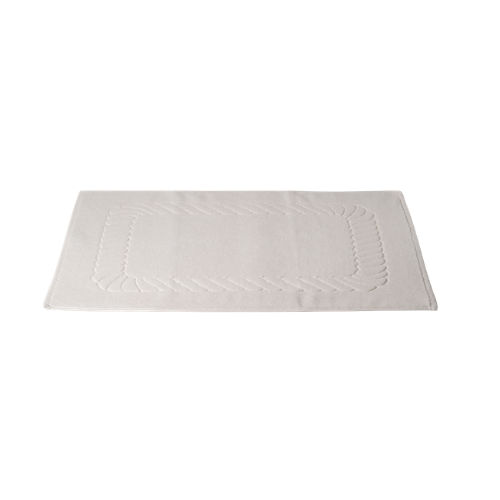 Baðmotta hvít - með stórum ramma - White - No.001 EA